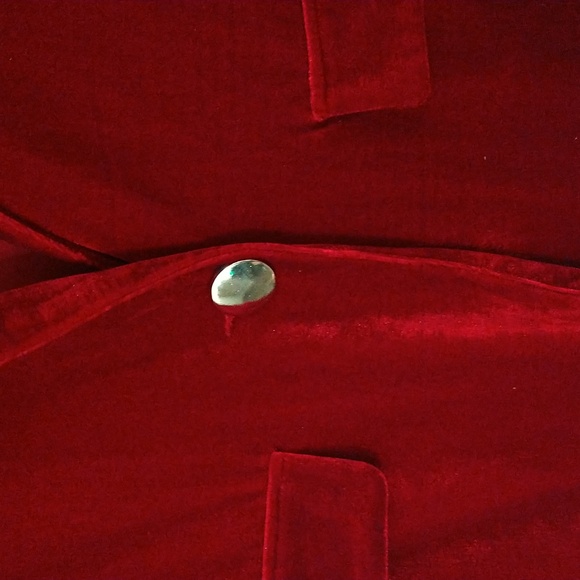 Beautiful Dark Red Velvet Shein Blazer - Picture 2 of 10